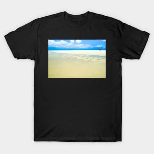 White coral sand on tropical island. T-Shirt